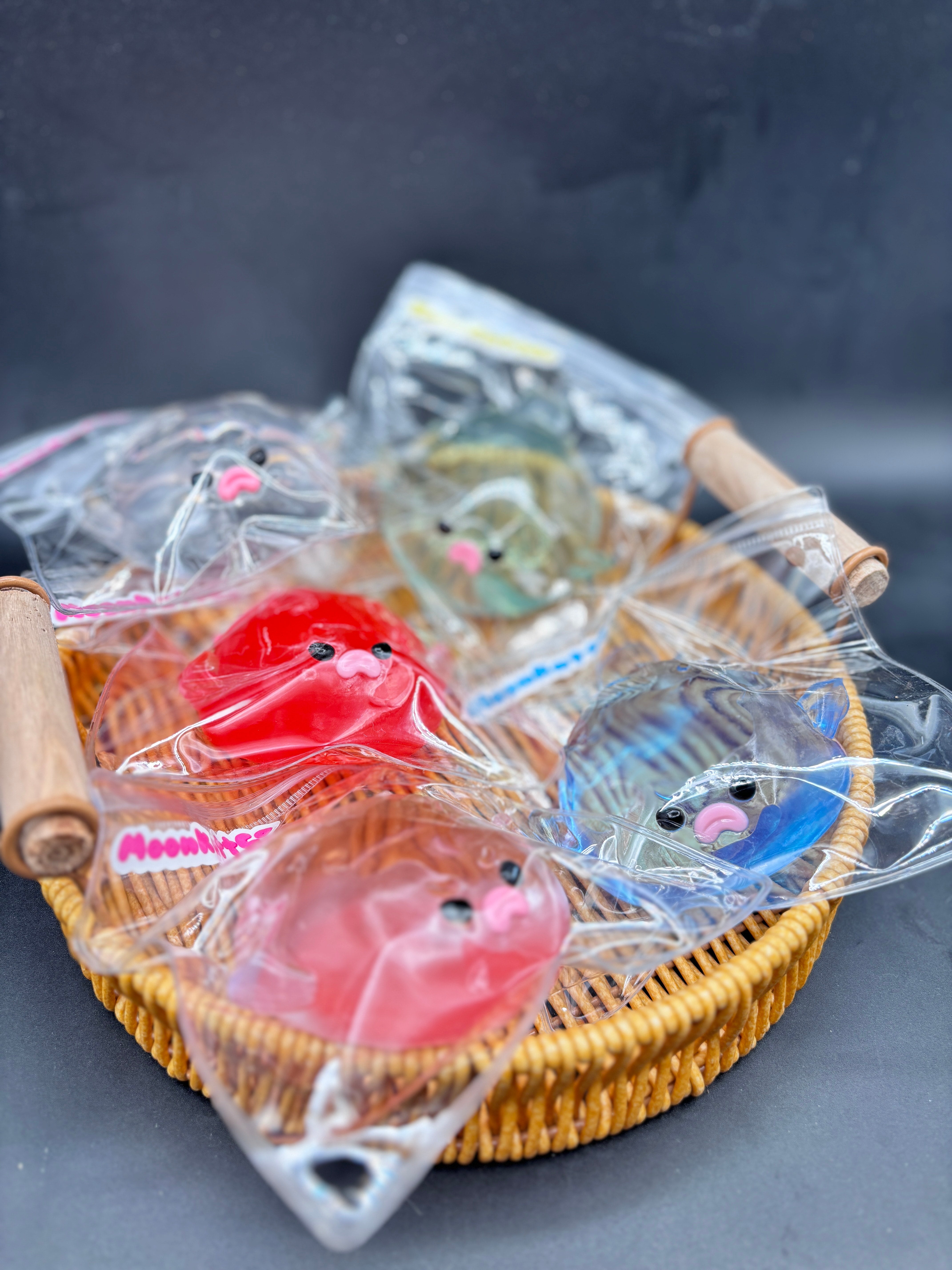 clear puffer fish soft taba squishy