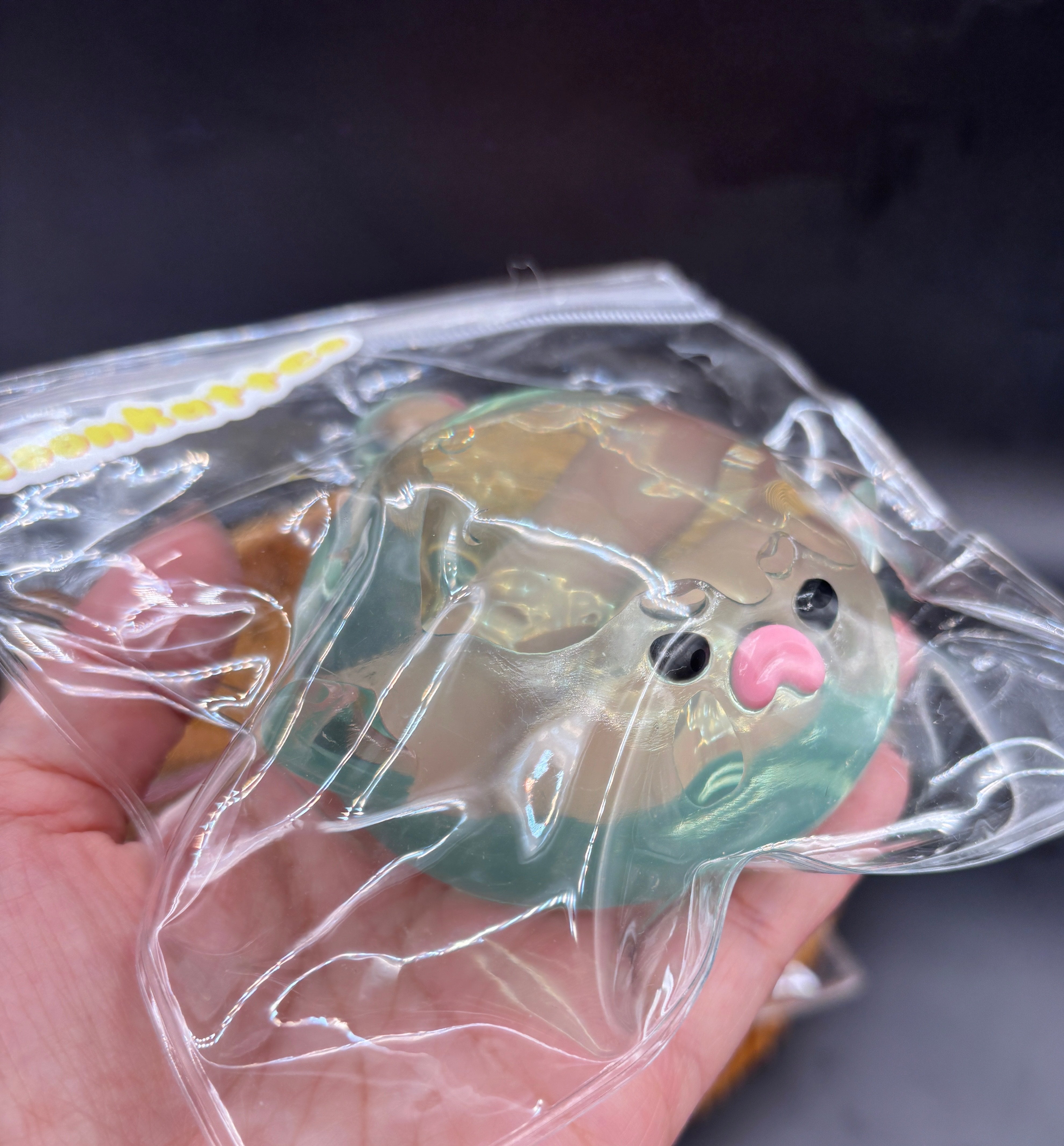 clear puffer fish soft taba squishy