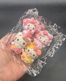 Pack of 4 kitty friends cute detailed taba squishy