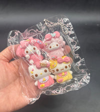 Pack of 4 kitty friends cute detailed taba squishy