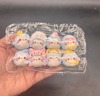Pack of 8 mini snow penguin cute taba squishy