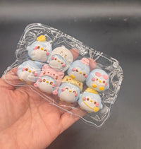 Pack of 8 mini snow penguin cute taba squishy