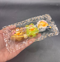 Pack of 3 chicks in costumes cute soft taba squishy