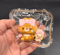 Mini Rilakkuma and tiny Korilakkuma keychain cute taba squishy
