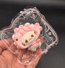 Mini kitty takoyaki keychain cute  taba squishy
