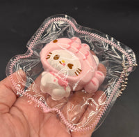 Mini kitty takoyaki keychain cute  taba squishy
