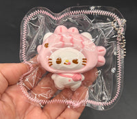 Mini kitty takoyaki keychain cute  taba squishy