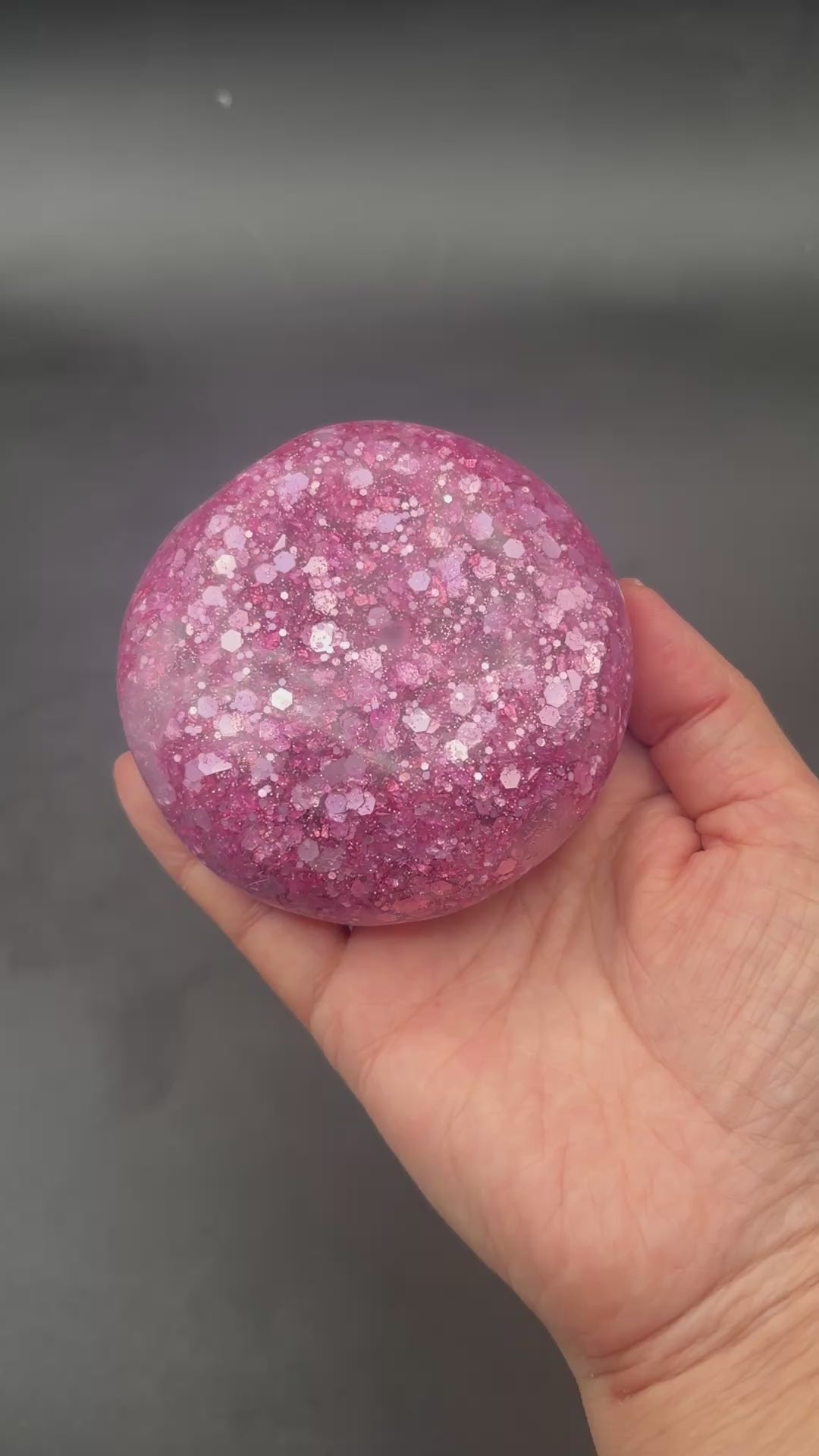 Disco glitter ball- slightly slushy stressball