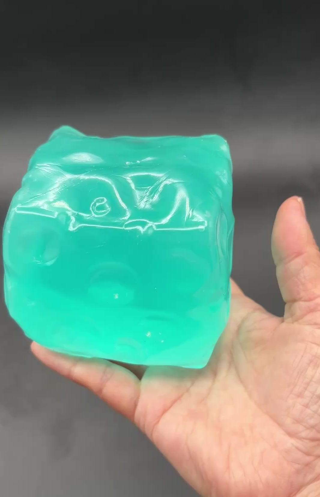 Jumbo 7cm super soft thin skinned aqua cheese stressball