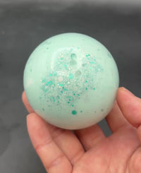 Teal crushed ice clay stressball (slushy)