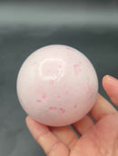Pink round beaded ice clay stressball