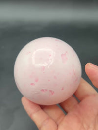 Pink round beaded ice clay stressball