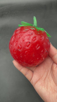 Jumbo thick moldable slushy strawberry stressball