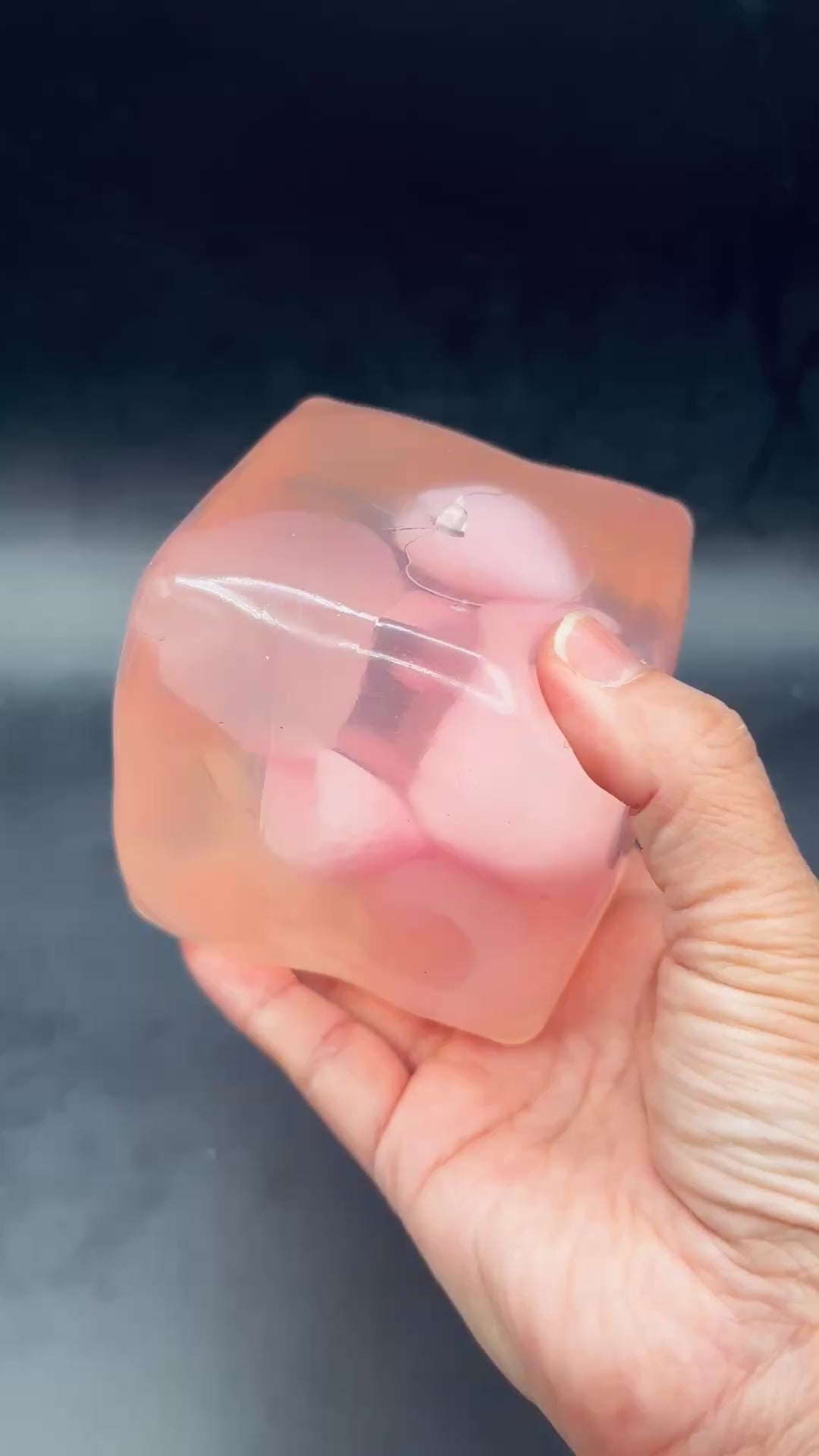 Jumbo fruit jelly cube stressball