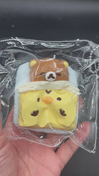Water textured super soft Cute Rilakkuma sleeping taba squishy
