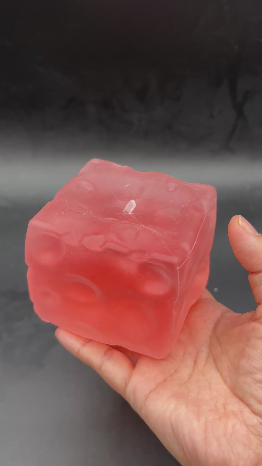 MATTE JUMBO clear pink Vaseline cheese squishy 7cm
